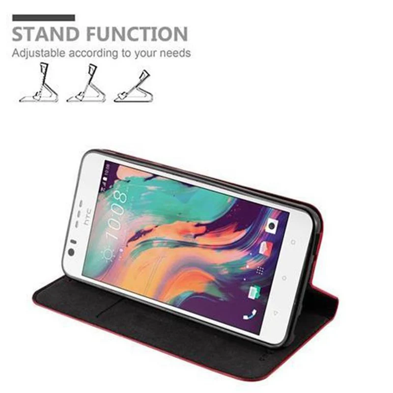 Cadorabo Hülle kompatibel mit HTC Desire 10 LIFESTYLE / Desire 825 Schutzhülle mit Magnetverschluss, Standfunktion und Kartenfach