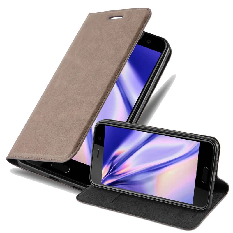 Cadorabo Hülle kompatibel mit HTC U PLAY Schutzhülle mit Magnetverschluss, Standfunktion und Kartenfach