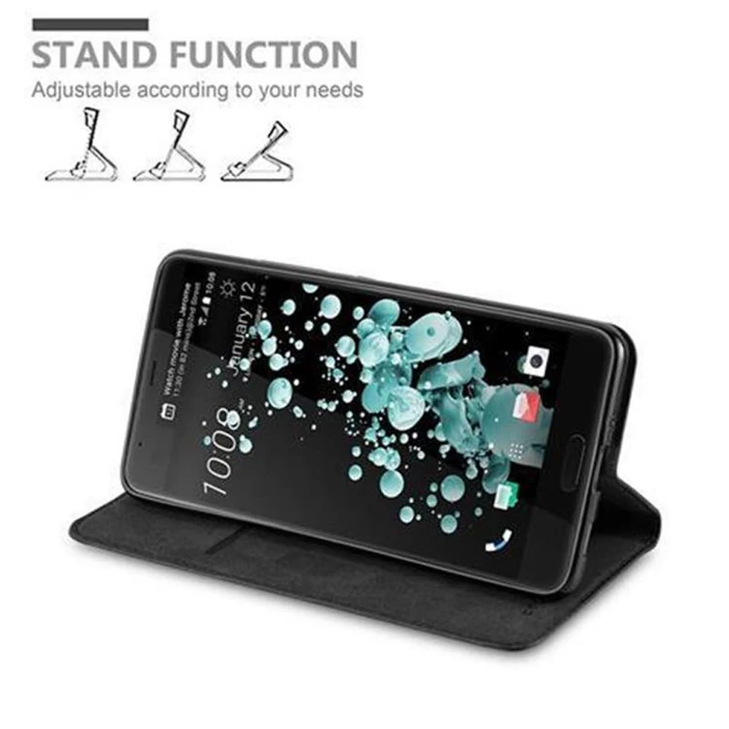 Cadorabo Hülle kompatibel mit HTC U ULTRA Schutzhülle mit Magnetverschluss, Standfunktion und Kartenfach
