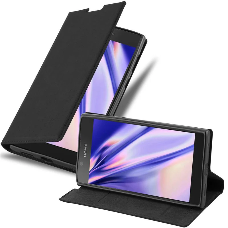 Cadorabo Hülle kompatibel mit Sony Xperia L1 Schutzhülle mit Magnetverschluss, Standfunktion und Kartenfach