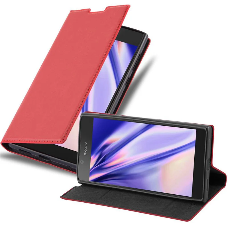 Cadorabo Hülle kompatibel mit Sony Xperia L1 Schutzhülle mit Magnetverschluss, Standfunktion und Kartenfach