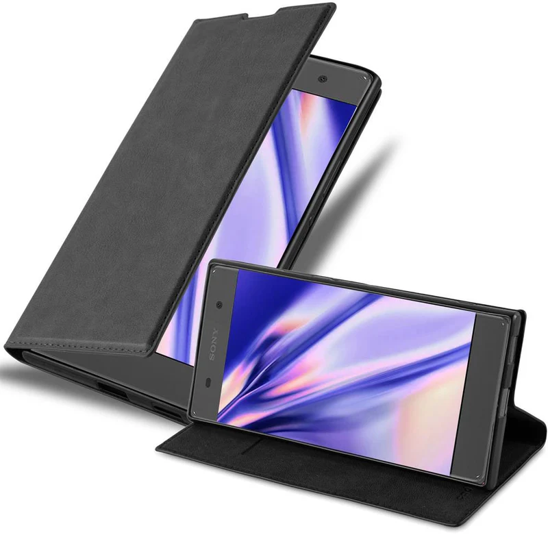 Cadorabo Hülle kompatibel mit Sony Xperia XA1 Schutzhülle mit Magnetverschluss, Standfunktion und Kartenfach