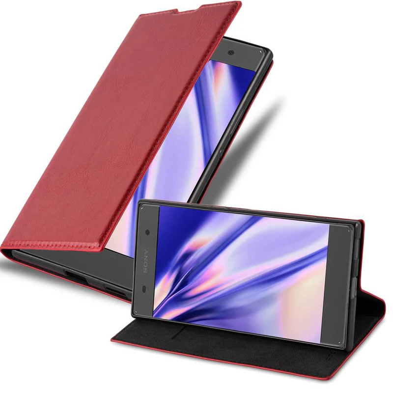 Cadorabo Hülle kompatibel mit Sony Xperia XA1 Schutzhülle mit Magnetverschluss, Standfunktion und Kartenfach