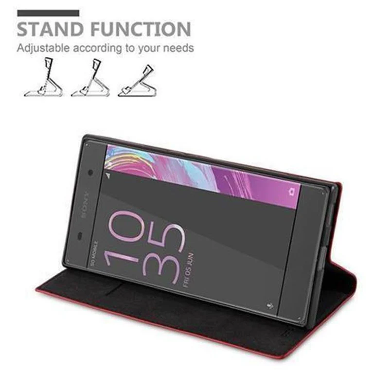 Cadorabo Hülle kompatibel mit Sony Xperia XA1 ULTRA Schutzhülle mit Magnetverschluss, Standfunktion und Kartenfach