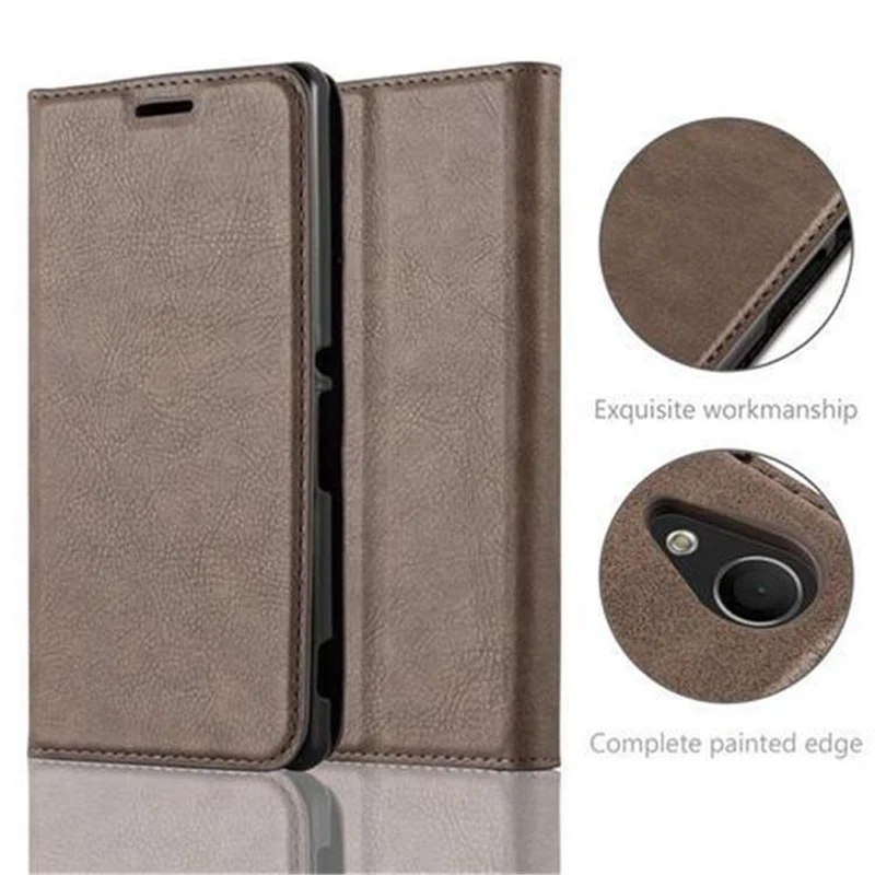 Cadorabo Hülle kompatibel mit Sony Xperia M4 AQUA Schutzhülle mit Magnetverschluss, Standfunktion und Kartenfach
