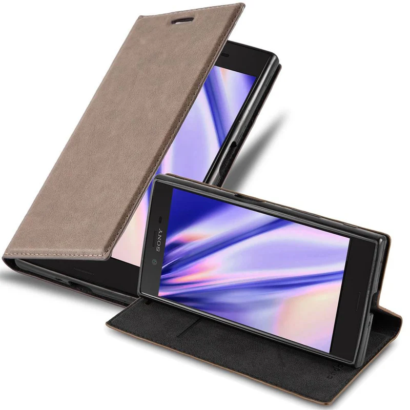 Cadorabo Hülle kompatibel mit Sony Xperia XZ / XZs Schutzhülle mit Magnetverschluss, Standfunktion und Kartenfach