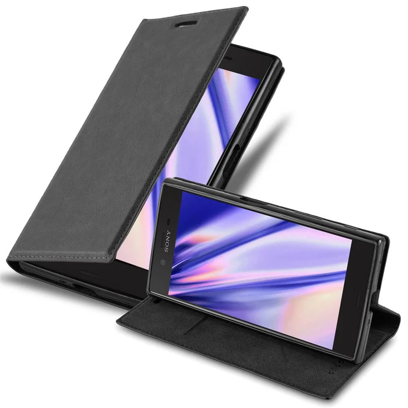 Cadorabo Hülle kompatibel mit Sony Xperia XZ / XZs Schutzhülle mit Magnetverschluss, Standfunktion und Kartenfach