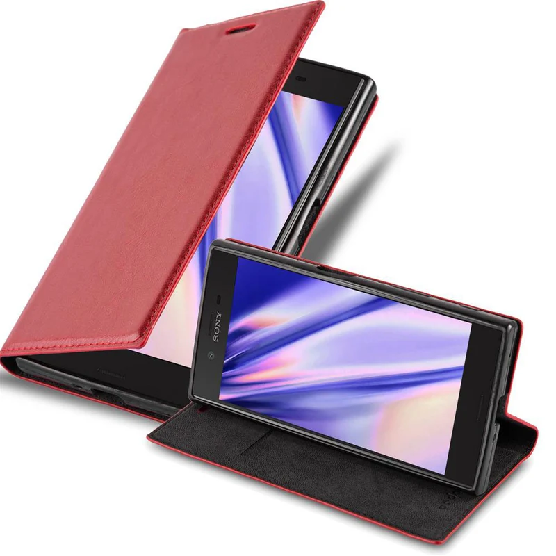 Cadorabo Hülle kompatibel mit Sony Xperia XZ / XZs Schutzhülle mit Magnetverschluss, Standfunktion und Kartenfach