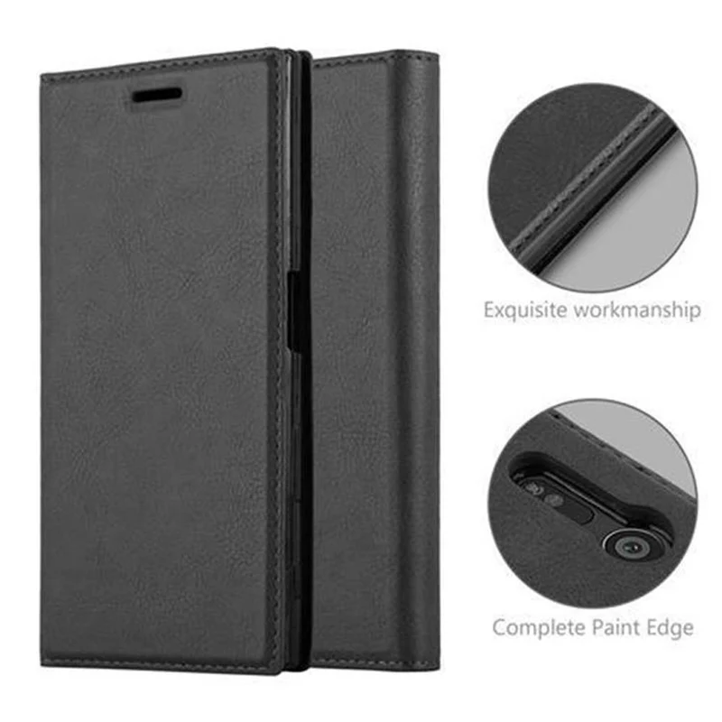 Cadorabo Hülle kompatibel mit Sony Xperia XZ / XZs Schutzhülle mit Magnetverschluss, Standfunktion und Kartenfach
