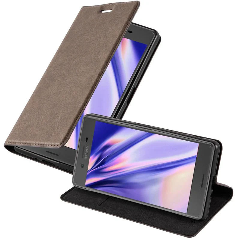 Cadorabo Hülle kompatibel mit Sony Xperia X Schutzhülle mit Magnetverschluss, Standfunktion und Kartenfach