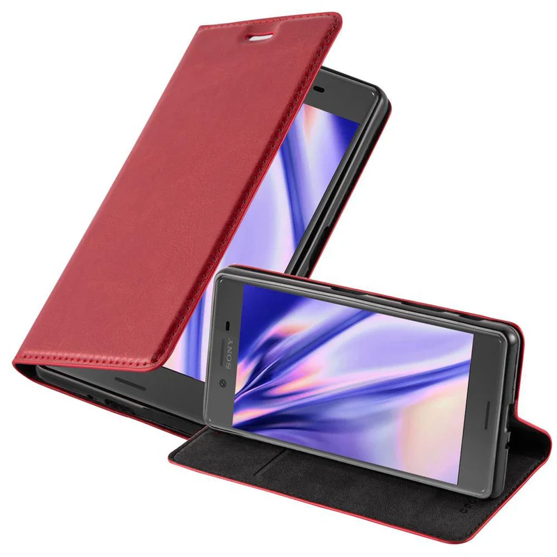 Cadorabo Hülle kompatibel mit Sony Xperia X Schutzhülle mit Magnetverschluss, Standfunktion und Kartenfach