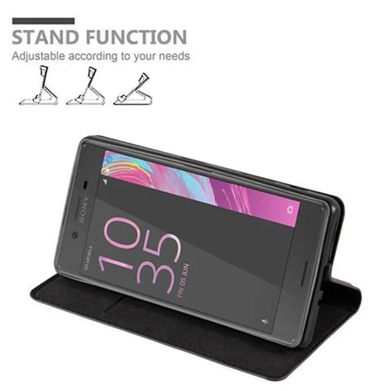 Cadorabo Hülle kompatibel mit Sony Xperia X Schutzhülle mit Magnetverschluss, Standfunktion und Kartenfach