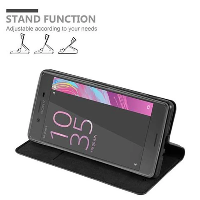 Cadorabo Hülle kompatibel mit Sony Xperia X Schutzhülle mit Magnetverschluss, Standfunktion und Kartenfach
