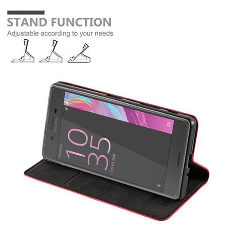 Cadorabo Hülle kompatibel mit Sony Xperia X Schutzhülle mit Magnetverschluss, Standfunktion und Kartenfach