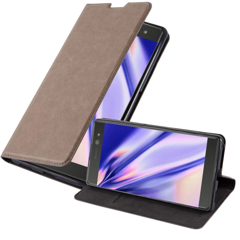 Cadorabo Hülle kompatibel mit Sony Xperia XA ULTRA Schutzhülle mit Magnetverschluss, Standfunktion und Kartenfach