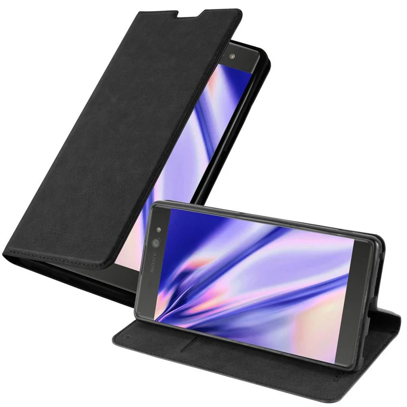 Cadorabo Hülle kompatibel mit Sony Xperia XA ULTRA Schutzhülle mit Magnetverschluss, Standfunktion und Kartenfach