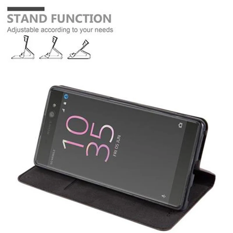 Cadorabo Hülle kompatibel mit Sony Xperia XA ULTRA Schutzhülle mit Magnetverschluss, Standfunktion und Kartenfach