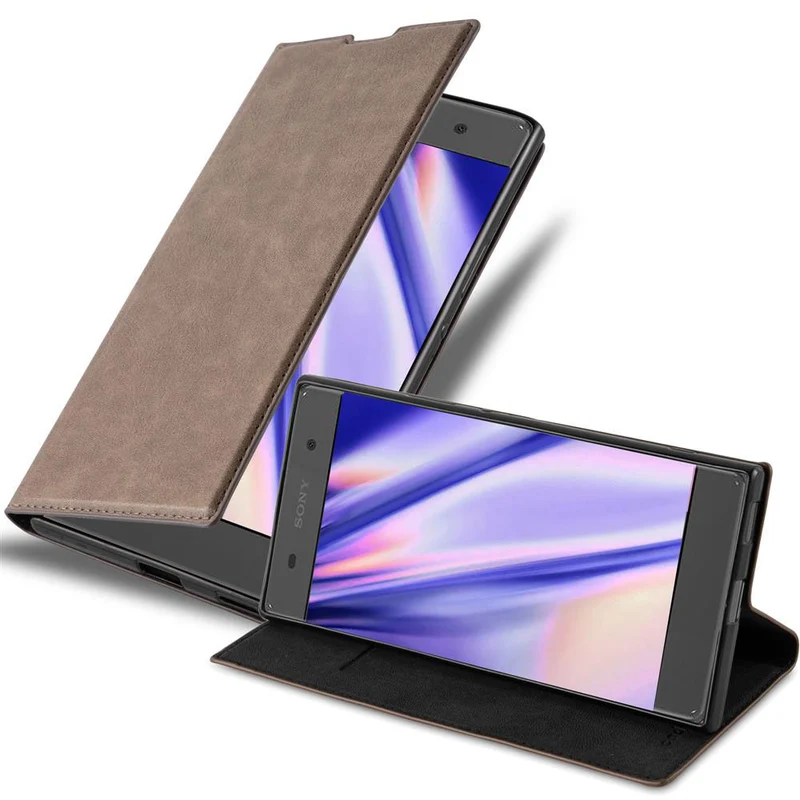 Cadorabo Hülle kompatibel mit Sony Xperia XA Schutzhülle mit Magnetverschluss, Standfunktion und Kartenfach
