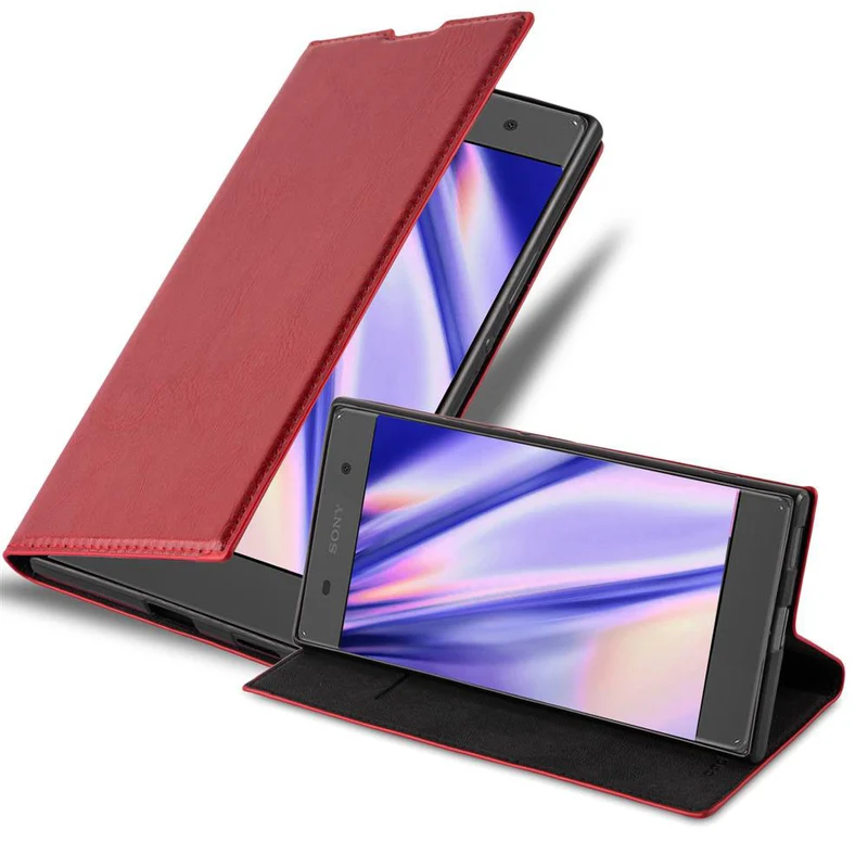 Cadorabo Hülle kompatibel mit Sony Xperia XA Schutzhülle mit Magnetverschluss, Standfunktion und Kartenfach