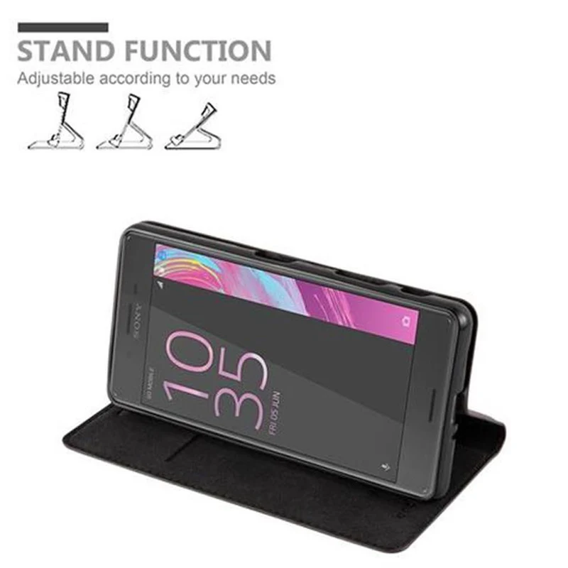 Cadorabo Hülle kompatibel mit Sony Xperia X PERFORMANCE Schutzhülle mit Magnetverschluss, Standfunktion und Kartenfach