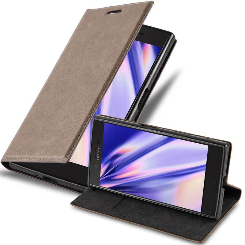 Cadorabo Hülle kompatibel mit Sony Xperia X COMPACT Schutzhülle mit Magnetverschluss, Standfunktion und Kartenfach