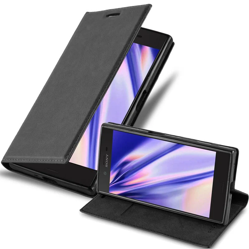 Cadorabo Hülle kompatibel mit Sony Xperia X COMPACT Schutzhülle mit Magnetverschluss, Standfunktion und Kartenfach