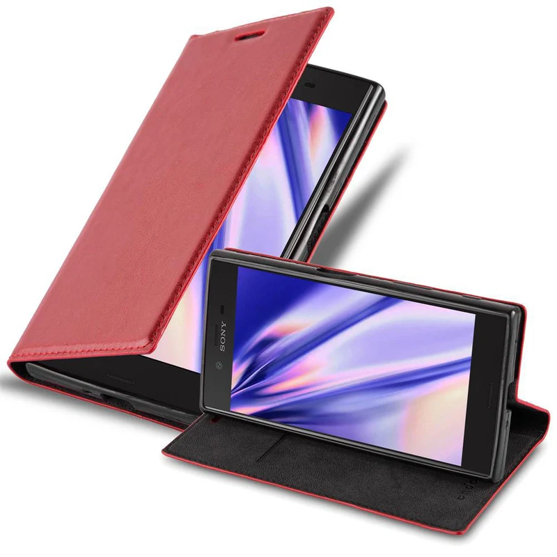 Cadorabo Hülle kompatibel mit Sony Xperia X COMPACT Schutzhülle mit Magnetverschluss, Standfunktion und Kartenfach