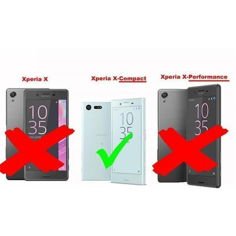 Cadorabo Hülle kompatibel mit Sony Xperia X COMPACT Schutzhülle mit Magnetverschluss, Standfunktion und Kartenfach