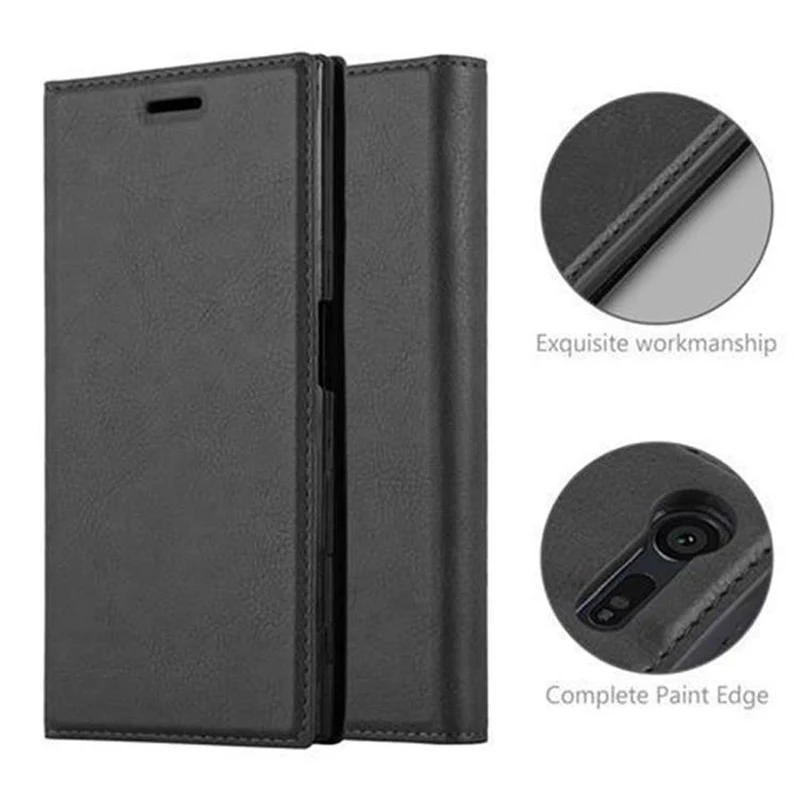 Cadorabo Hülle kompatibel mit Sony Xperia X COMPACT Schutzhülle mit Magnetverschluss, Standfunktion und Kartenfach