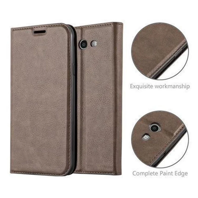 Cadorabo Hülle kompatibel mit Samsung Galaxy J7 2017 US Version Schutzhülle mit Magnetverschluss, Standfunktion und Kartenfach