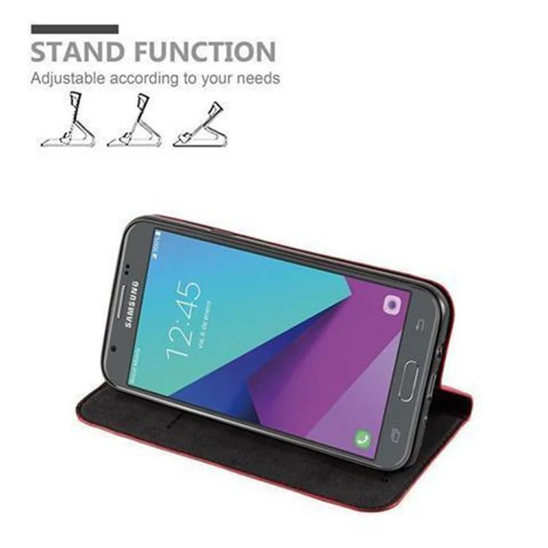 Cadorabo Hülle kompatibel mit Samsung Galaxy J7 2017 US Version Schutzhülle mit Magnetverschluss, Standfunktion und Kartenfach