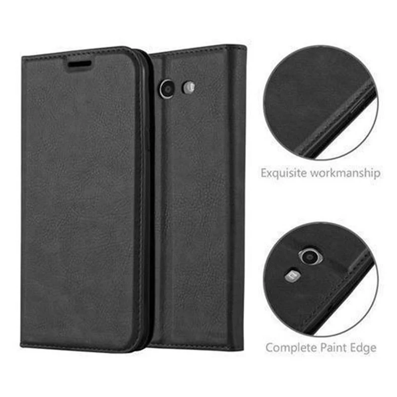 Cadorabo Hülle kompatibel mit Samsung Galaxy J5 2017 US Version Schutzhülle mit Magnetverschluss, Standfunktion und Kartenfach