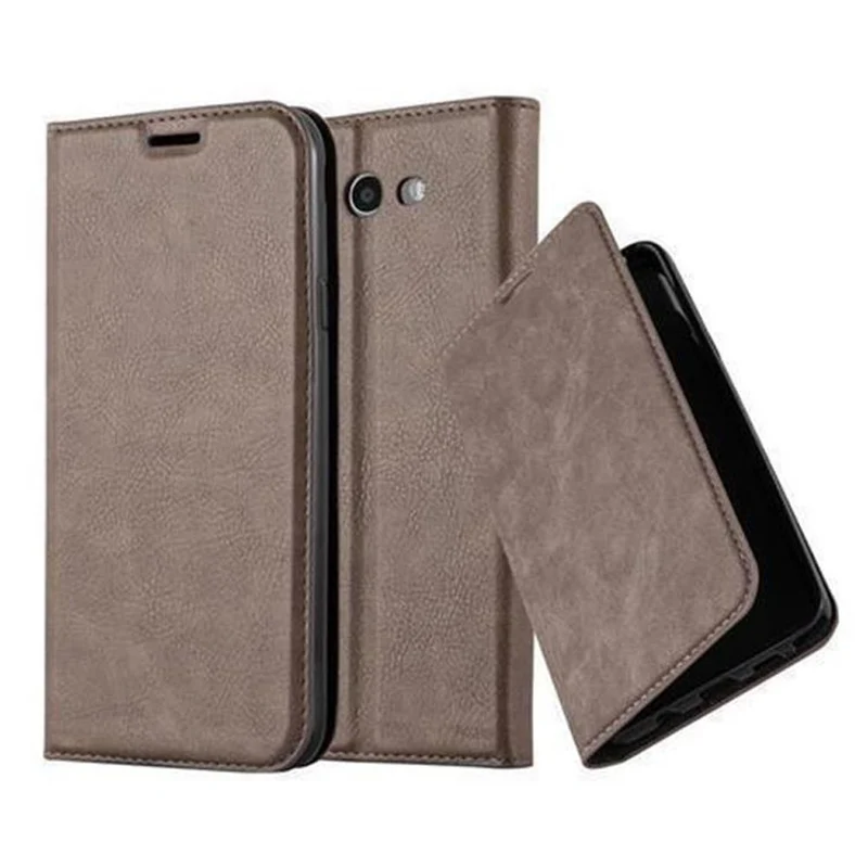 Cadorabo Hülle kompatibel mit Samsung Galaxy J3 2017 US Version Schutzhülle mit Magnetverschluss, Standfunktion und Kartenfach