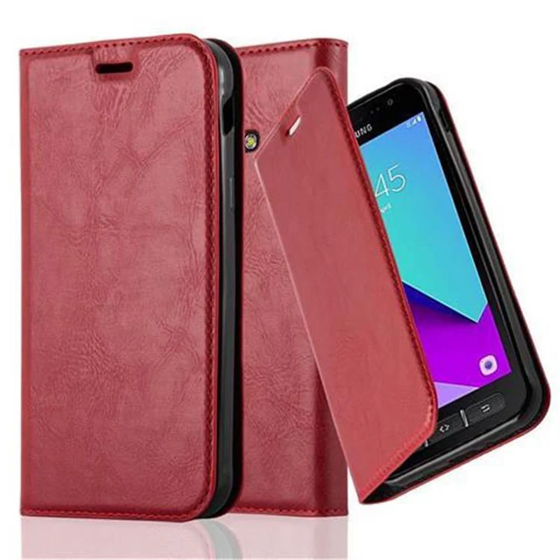 Cadorabo Hülle kompatibel mit Samsung Galaxy XCover 4 / XCover 4s Schutzhülle mit Magnetverschluss, Standfunktion und Kartenfach