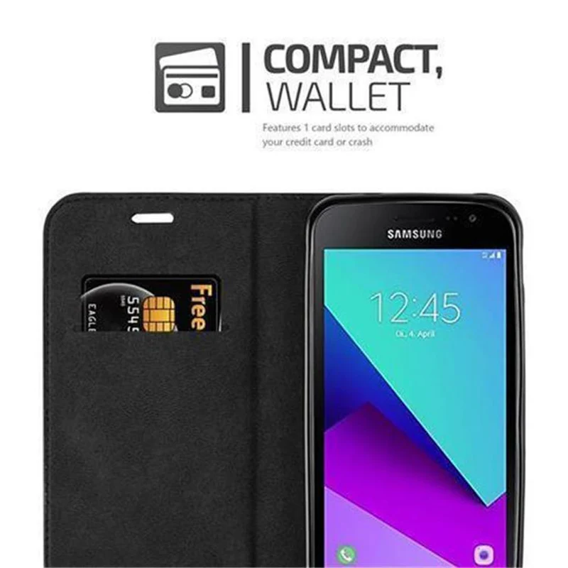 Cadorabo Hülle kompatibel mit Samsung Galaxy XCover 4 / XCover 4s Schutzhülle mit Magnetverschluss, Standfunktion und Kartenfach