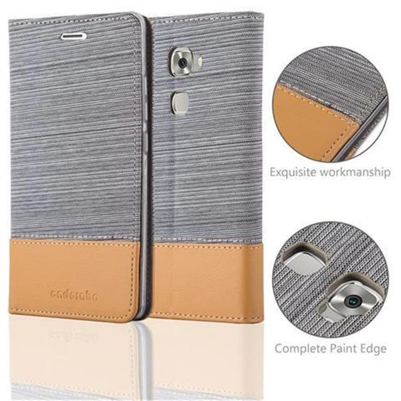 Cadorabo Hülle kompatibel mit Huawei MATE S Schutzhülle mit Magnetverschluss, Standfunktion und Kartenfach