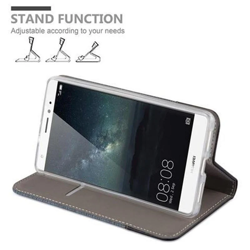 Cadorabo Hülle kompatibel mit Huawei MATE S Schutzhülle mit Magnetverschluss, Standfunktion und Kartenfach