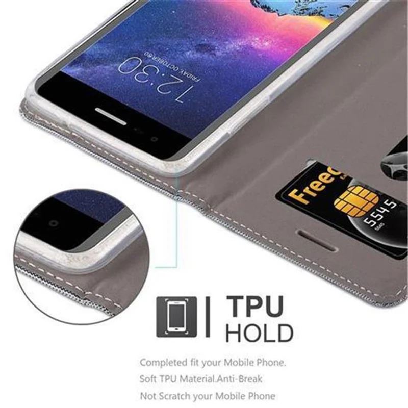 Cadorabo Hülle kompatibel mit LG K8 2017 Schutzhülle mit Magnetverschluss, Standfunktion und Kartenfach