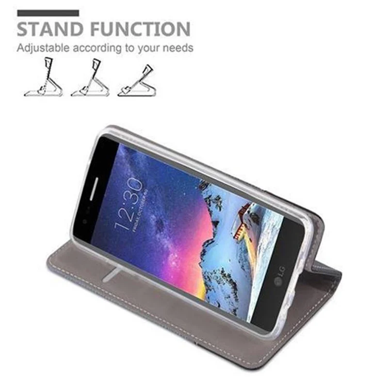 Cadorabo Hülle kompatibel mit LG K8 2017 Schutzhülle mit Magnetverschluss, Standfunktion und Kartenfach