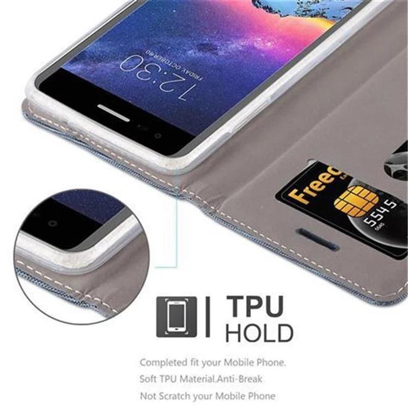 Cadorabo Hülle kompatibel mit LG K8 2017 Schutzhülle mit Magnetverschluss, Standfunktion und Kartenfach