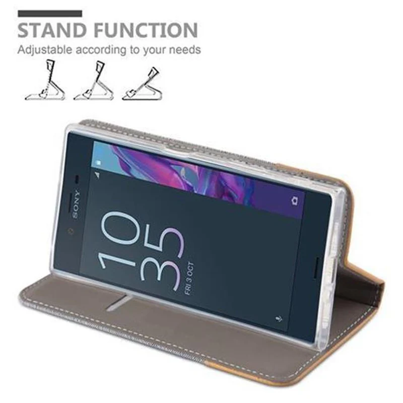 Cadorabo Hülle kompatibel mit Sony Xperia XZ / XZs Schutzhülle mit Magnetverschluss, Standfunktion und Kartenfach