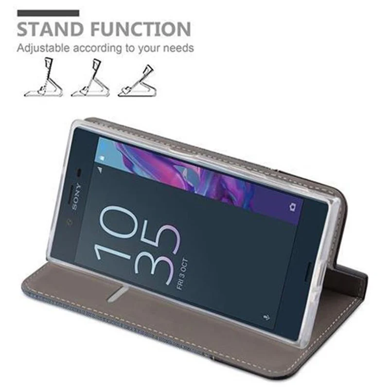 Cadorabo Hülle kompatibel mit Sony Xperia XZ / XZs Schutzhülle mit Magnetverschluss, Standfunktion und Kartenfach