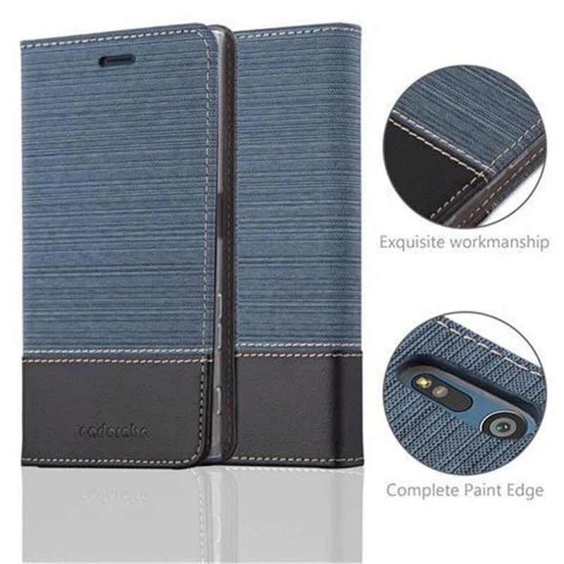 Cadorabo Hülle kompatibel mit Sony Xperia XZ / XZs Schutzhülle mit Magnetverschluss, Standfunktion und Kartenfach
