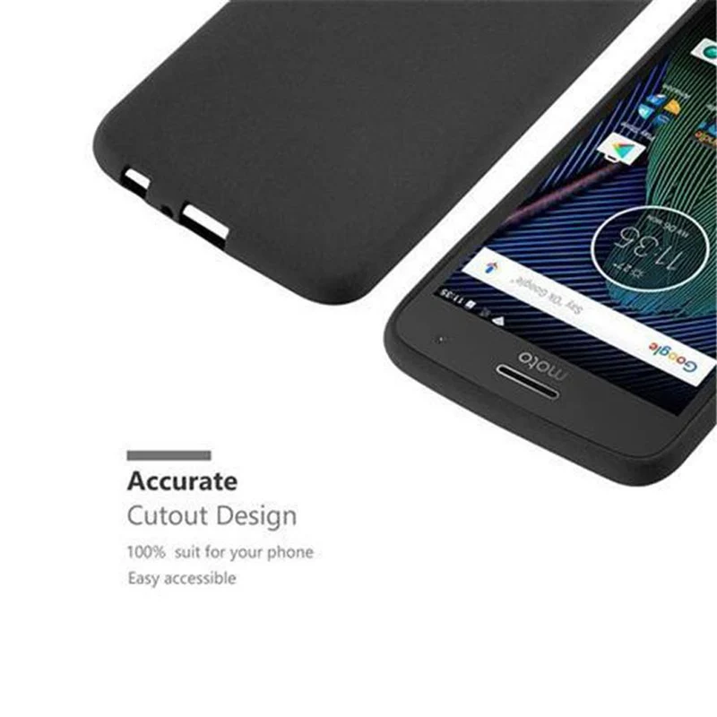 Cadorabo Hülle kompatibel mit Motorola MOTO G5 PLUS Schutzhülle aus flexiblem TPU Silikon