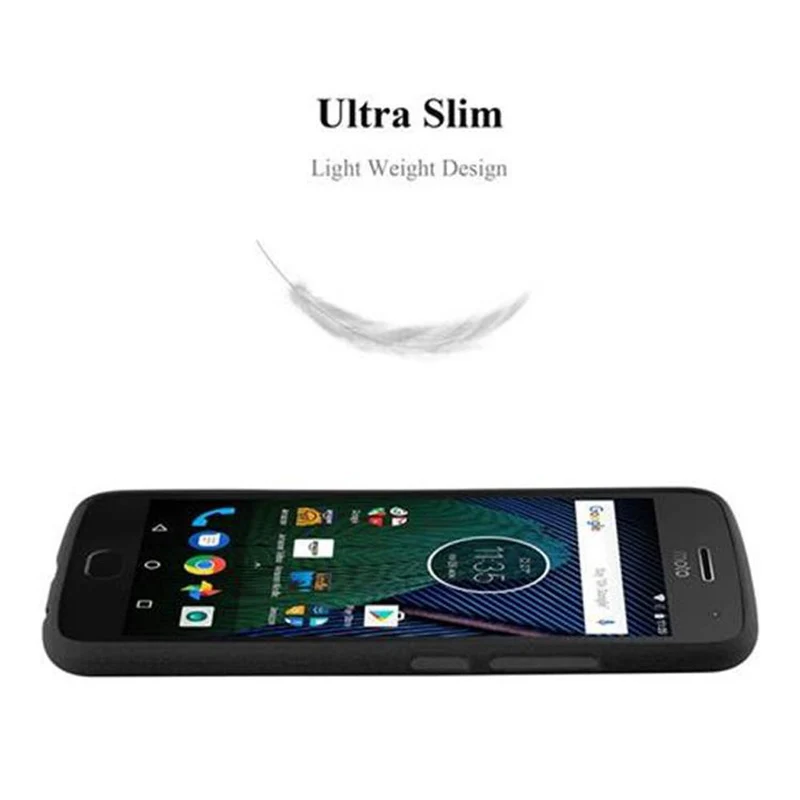 Cadorabo Hülle kompatibel mit Motorola MOTO G5 PLUS Schutzhülle aus flexiblem TPU Silikon