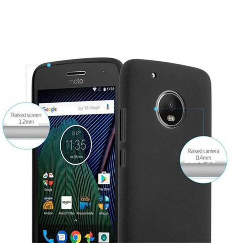 Cadorabo Hülle kompatibel mit Motorola MOTO G5 PLUS Schutzhülle aus flexiblem TPU Silikon