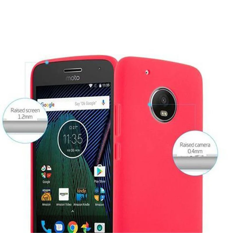Cadorabo Hülle kompatibel mit Motorola MOTO G5 PLUS Schutzhülle aus flexiblem TPU Silikon