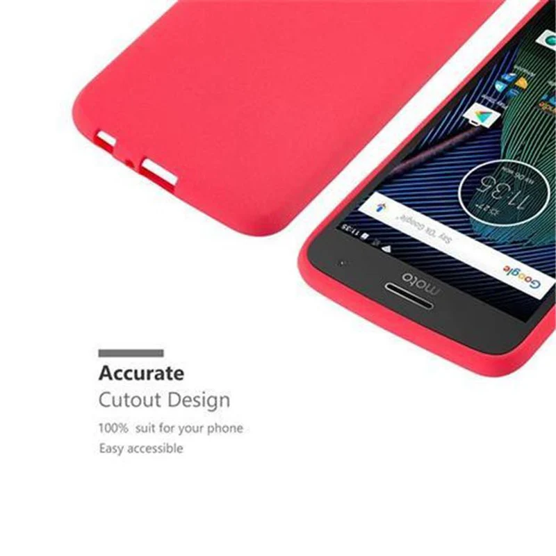 Cadorabo Hülle kompatibel mit Motorola MOTO G5 PLUS Schutzhülle aus flexiblem TPU Silikon
