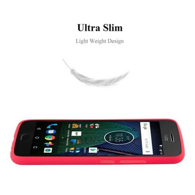Cadorabo Hülle kompatibel mit Motorola MOTO G5 PLUS Schutzhülle aus flexiblem TPU Silikon