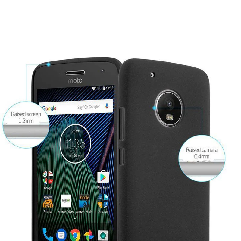 Cadorabo Hülle kompatibel mit Motorola MOTO G5 Schutzhülle aus flexiblem TPU Silikon